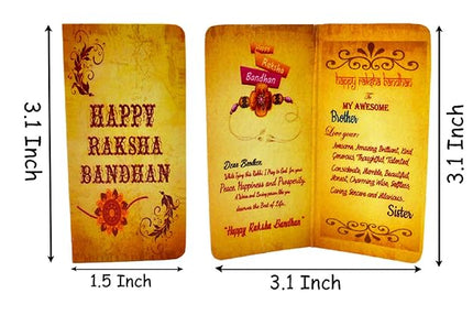 Designer Rakhi Combo Pack with Chawal Roli Pack for Brother - Rakhi Gift Combo