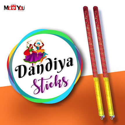 Traditional Wooden Dandiya Sticks for Garba - Dandiya Sticks for Navratri Garba