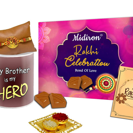 Rakshabandhan Gift Set for Brother, Bhaiya, Bhai - Rakhi Surprise Gift Combo
