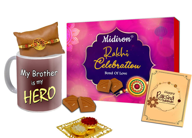 Rakshabandhan Gift Set for Brother, Bhaiya, Bhai - Rakhi Surprise Gift Combo