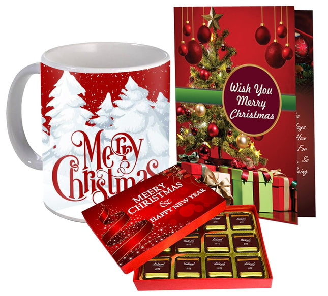 Christmas Chocolate Box - Festival Gift Box with Chocolates and Coffee Mug - Chocolate Gifts for Christmas & New Year