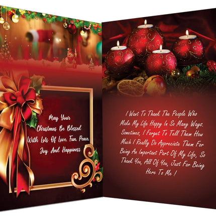 Christmas Chocolate Gift - KitKat Chocolate with Greeting Card and Christmas Cap