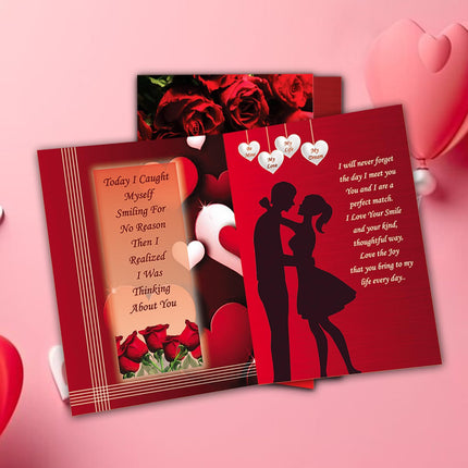 Midiron Valentine's Gift Hamper for Girlfriend/Wife | Rose Day, Chocolate Day, Hug Day Gift | Romantic Gift | Valentine's Week Day Gift-Chocolate Box, Love Greeting Card & Artificial Red Rose - Midiron