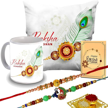 Printed Cushion for Brother
Rakhi Mug Gift
Raksha Bandhan Card
Roli Chawal Set
Beautiful Rakhi for Brother