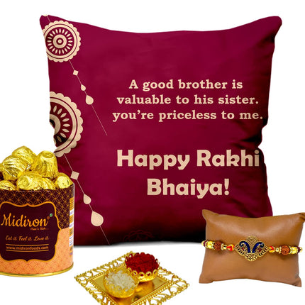 Buy cushion with Rakhi
Rakhi gift set with roli chawal
Order Rakhi gift online
Raksha Bandhan home delivery
Rakhi gift under budget
Online Rakhi gift for brother