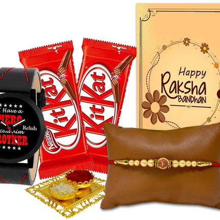 Rakshabandhan Gift Set for Brother, Bhai, Bhaiya – Designer Rakhi Combo