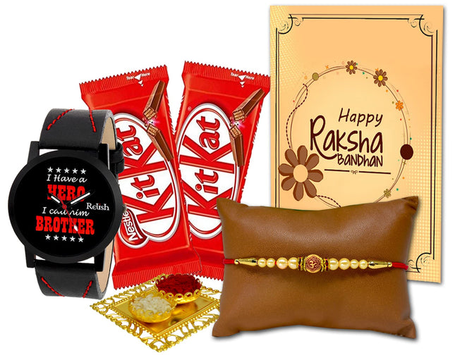 Rakshabandhan Gift Set for Brother, Bhai, Bhaiya – Designer Rakhi Combo
