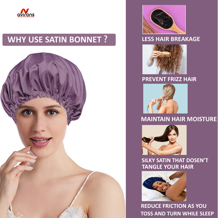 Luxurious Satin Silk Sleeping Cap & Eye Mask Set – Soft, Comfortable, and Stylish for Perfect Sleep