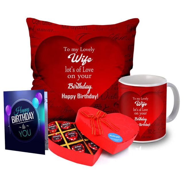 Romantic Gift for Wife - Birthday Special Combo - Chocolate Gift Box for Birthday - Chocolate Birthday Gift
