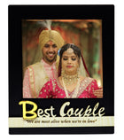 Personalized MDF Photo Frame – Best Couple Photo Frame Gift for Boyfriend, Girlfriend, Husband, Wife on Birthday, Karwa Chauth & Special Occasions