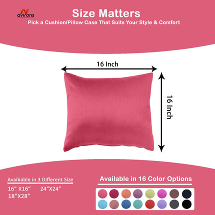 Elegant Satin Silk Cushion case – Hypoallergenic, Cooling Cushion Cover for Hair & Skin, Anti-Frizz-16x16 inch