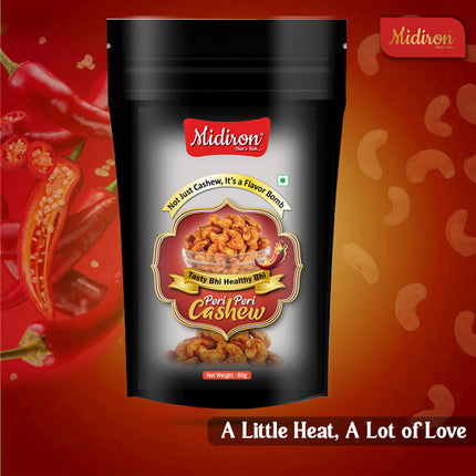 Peri Peri Masala Cashews - Crunchy Roasted Masala Cashews Snack, Spicy Masala Cashews for Anytime Munching and Gifting