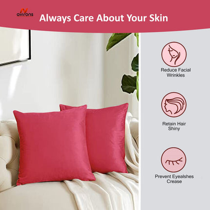 Elegant Satin Silk Cushion case – Hypoallergenic, Cooling Cushion Cover for Hair & Skin, Anti-Frizz-16x16 inch