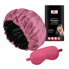 Silk Hair Bonnet with Adjustable Fit, Eyemask & Scrunchies – Perfect for Beautiful Hair