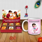 Sister Rakhi Gift Set  – Rakhi Return Gifts For Sister, Rakhi Special Gift For Sister, Rakhi With Sweets Combo