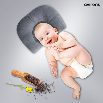 Head Shaping Pillow, Mustard Seed Baby Pillow, Baby Pillow for Newborn, U Shape Baby Pillow, Flat Head Prevention Pillow, Sarso Mustard Seed Pillow, Baby Neck Support Pillow, Velvet Baby Pillow, Soft Baby Pillow 0-12 Months, Baby Head Shaping Pillow, Mustard Seed Filling Pillow