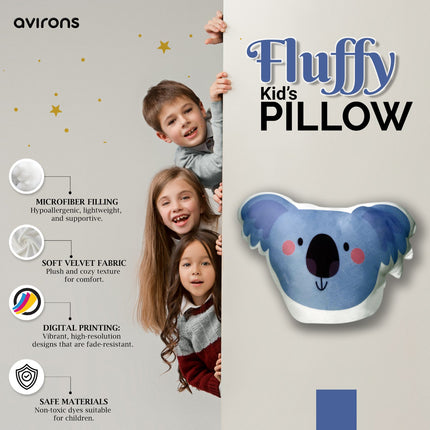 Child-friendly bird-shaped velvet pillow, Bird Pillow,  Cute soft velvet bird-shaped pillow for kids bed or decor.