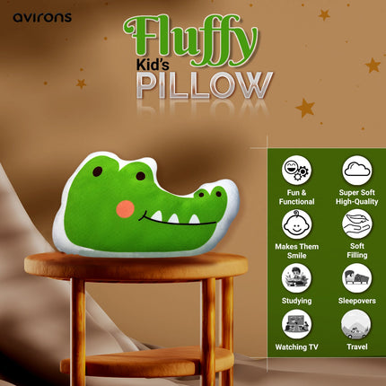 Crocodile Plush Toy Cushion,Crocodile Plush Throw Cushion,Crocodile Cushion for Kids Room,Eco-Friendly Crocodile Shape Cushion,Kids' cuddly crocodile pillow, Crocodile body pillow for kids, Fun crocodile-shaped cushion for kids’ room decor