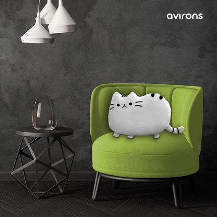 Cat cushion for sofa,Cat cushion for bed,Animal-shaped pillow,Cat-shaped decor pillow,Animal Shaped Cushion,Velvet Animal Cushion,Plush Cet shape Cushion for kids,Cute Cat Cushion,Cat Cushion for Couch,Avirons Cat Cushion,Cat Plush Toy Cushion