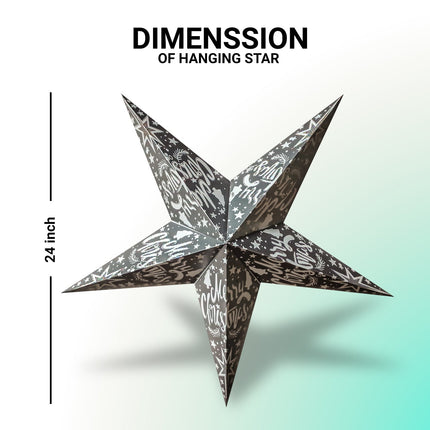 Luxury Hanging Paper Star – Foldable Star Lantern for Christmas, Holiday & Festive Decorations