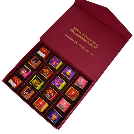 Diwali Chocolate Gifts - Gift Combo for Diwali Festival - Handmade Chocolate Box with Greeting Card