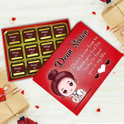 Chocolate Gift Hamper for Sister on Rakhi - Raksha Bandhan Special Hamper with Chocolate, Rakhi, and Sibling Bond Gifts
