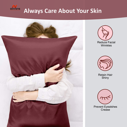 Satin Pillow Cover, luxurious satin silk pillow, smooth sleep, satin pillow case for healthy hair, satin pillow for hair care, Silk pillowcase for hair protection case, silk pillow for frizz-free hair