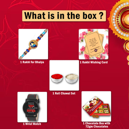 Rakhi Gift Hamper – Bhaiya Festival Surprise, Raksha Bandhan Combo, Traditional Set Rakhi Gift