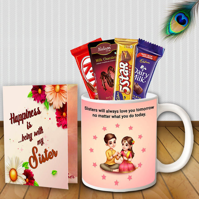 Traditional Return Gift for Sister - Rakhi Combo Gift Box, Raksha Bandhan Festival Essentials