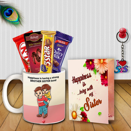 Raksha Bandhan Return Gift for Sister - Rakhi Combo Gift Box, Festive Hamper Pack
