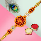 Unique Rakhi for Brother with Card and Roli – Raksha Bandhan Gift Hamper