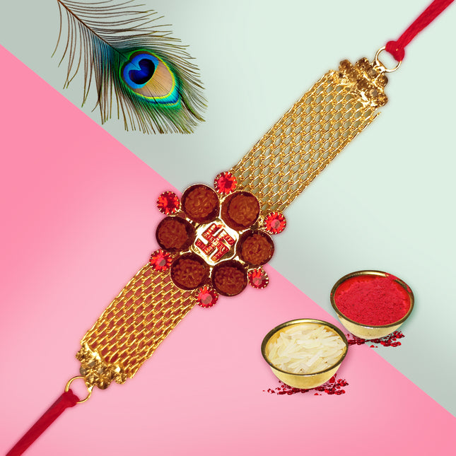 Rakhi Gift Set for Brother – Rakhi with Card & Roli, Raksha Bandhan Combo Ideas