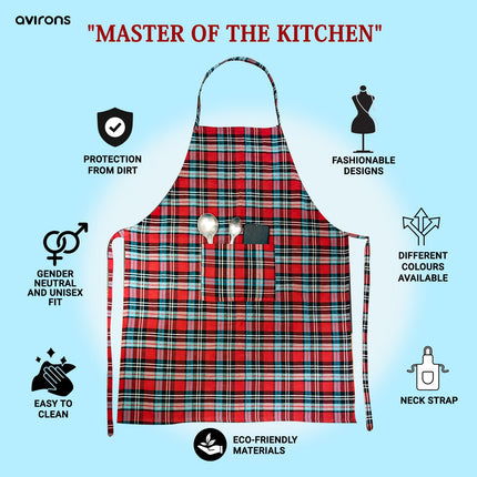 Full-length apron, Aprons for everyday cooking, Trendy aprons, Comfortable apron, Apron with adjustable neck strap, Apron with cross-back design, Waterproof apron for cooking, Spill-proof apron, Apron with tool pockets, Stain-resistant apron, Wrinkle-free apron, Kids apron, Aprons for chefs, Aprons for bakers, Aprons for servers, Plus-size apron, Apron for tall individuals, Family set aprons, Holiday-themed apron