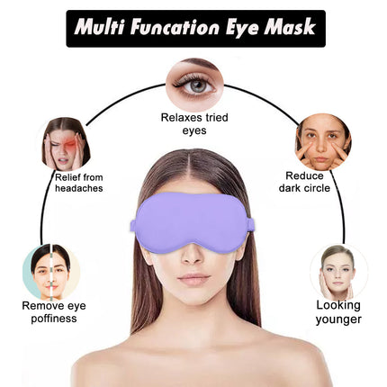 Travel Eye Mask, Soft Satin Eye Mask, Relaxing Sleeping Mask for Beauty,Soft Eye Mask for Puffy Eyes, Satin Eye Mask for Comfort, Sleeping Mask for Dark Circles