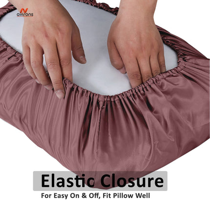 Luxury Satin Silk Pillowcase, satin pillow cover for hair protection, elastic satin pillow, satin pillowcase for frizz-free hair, silky satin pillowcase, anti-frizz silk pillow cover
