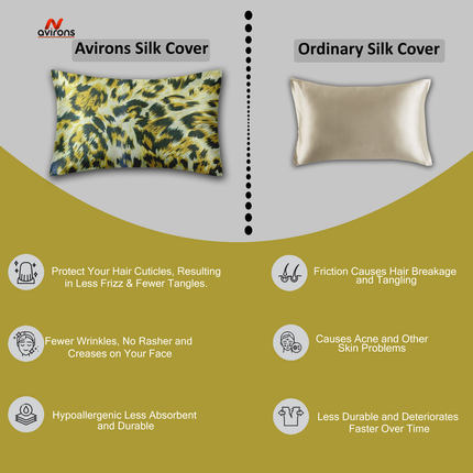 Avirons Silk Satin Pillow Cover, luxury satin pillowcase, hair protection pillow, satin pillow cover with elastic, premium pillowcase
