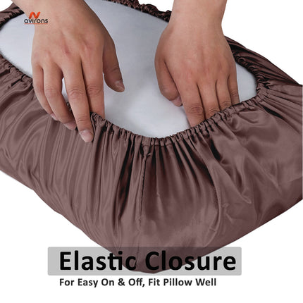 Luxury Satin Silk Pillowcase, satin pillow cover for hair protection, elastic satin pillow, satin pillowcase for frizz-free hair, silky satin pillowcase, anti-frizz silk pillow cover