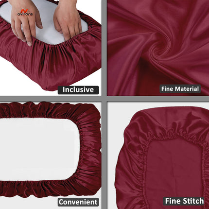 Avirons Silk Satin Pillow Cover, luxury satin pillowcase, hair protection pillow, satin pillow cover with elastic, premium pillowcase