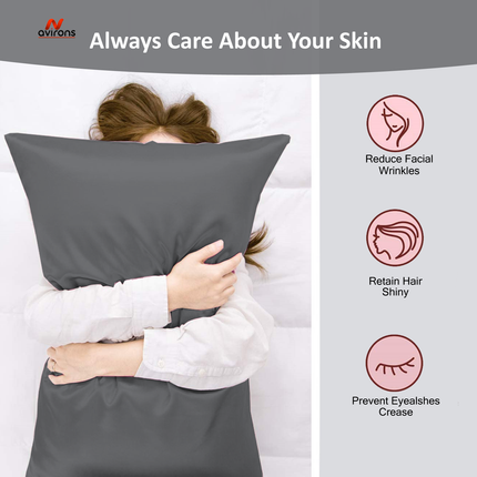 Satin Silk Pillowcase for Hair, luxury silk pillowcase, smooth pillow for hair care, satin pillow for frizz-free hair, satin pillow case, elastic pillow cover for hair protection