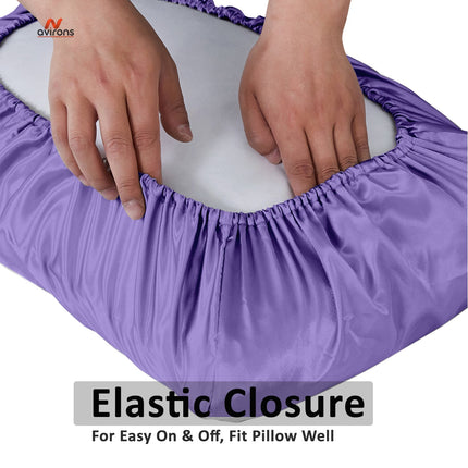  Soft Silk Pillowcase, Frizz Control Pillow Cover, Silky Pillow Case, Luxurious Silk Pillowcase, Satin silk pillow cap with elastic cover, Comfort  Elastic Silk Pillow Cover