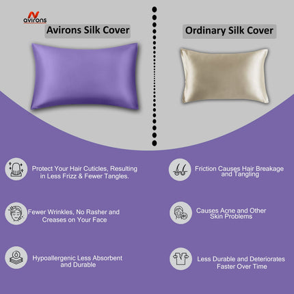 Soft Silk Pillowcase, Frizz Control Pillow Cover, Silky Pillow Case, Luxurious Silk Pillowcase, Satin silk pillow cap with elastic cover, Comfort  Elastic Silk Pillow Cover