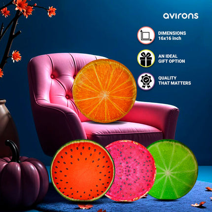 3d fruit slices Cushion combo,Kids Cushion,Velvet Multicolor Fruit Shape Cushion, Fruit Shaped Cushion for kids,Orange Plush Cushion,Fruit Shaped Throw Cushion,Multicolor Velvet Fruit shaped Cushions,Soft Velvet Fruit Shaped Cushion,Watermelon, Lemon, Dragon Fruit Cushion Combo