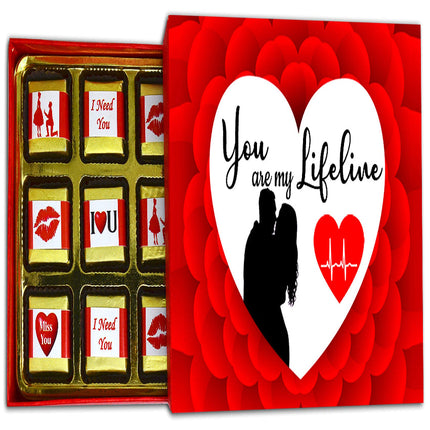 Valentine, Birthday & Anniversary Gift Set Chocolate Box with Special Gift Combo for Couple - Midiron