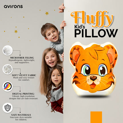 Plush Tiger Toy Pillow, Cute Tiger Cushion for Kids, Animal Shaped Throw Pillow, tiger pillow for kids, Soft tiger pillow for kids,Kids Pillow,Animal Shape Pillow