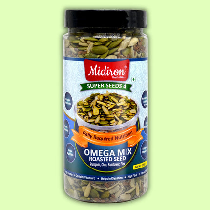 Omega Mix Roasted Seeds | Organic Roasted Seeds | Super Seeds-4 (550g) - Midiron