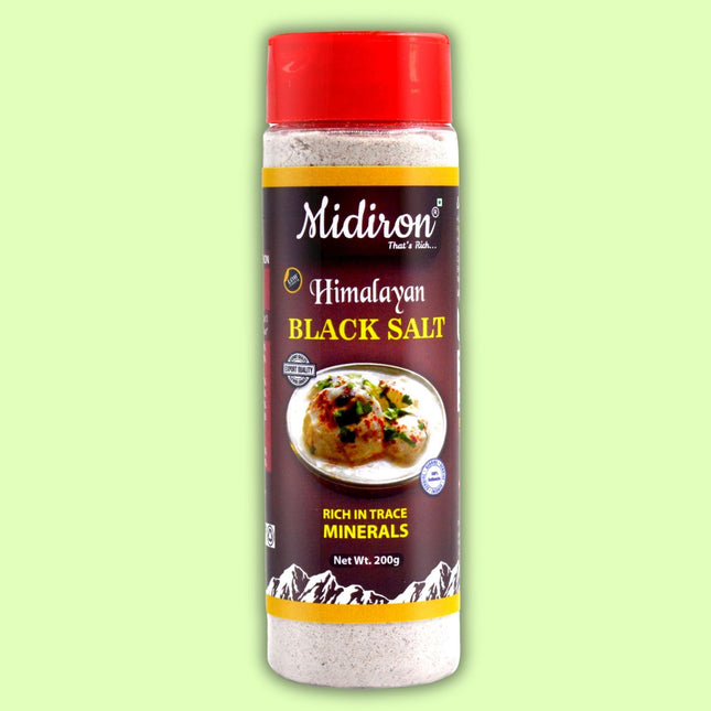 Himalayan Black Salt Powder (Kala Namak ) Black Salt  (200 g) - Midiron