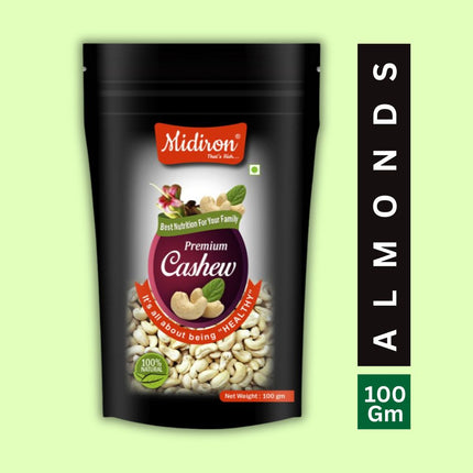 Natural Premium California Almonds (Pack-1) Almonds  (100 g) - Midiron