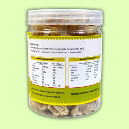 Midiron Organic and Natural Dehydrated Amla Candy (250 gm) - Midiron
