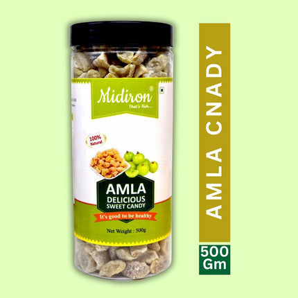Midiron Natural Dehydrated Amla Candy, Healthy & Tasty Pack (500 gm) - Midiron