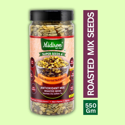 Antioxidant Mix Seeds, Trail Mix, Rich in Antioxidant, 4-in-1 Ready to Eat 550 gm - Midiron